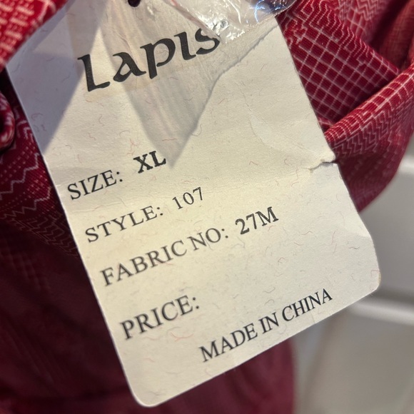 Lapis Red Long Sleeve Wrap Dress XL - Picture 6 of 7